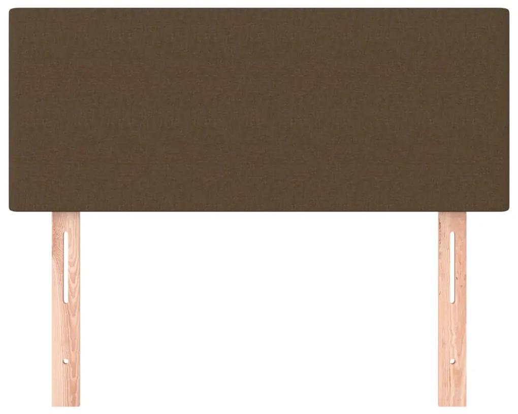 Testiera marrone scuro 100x5x78/88 cm in tessuto