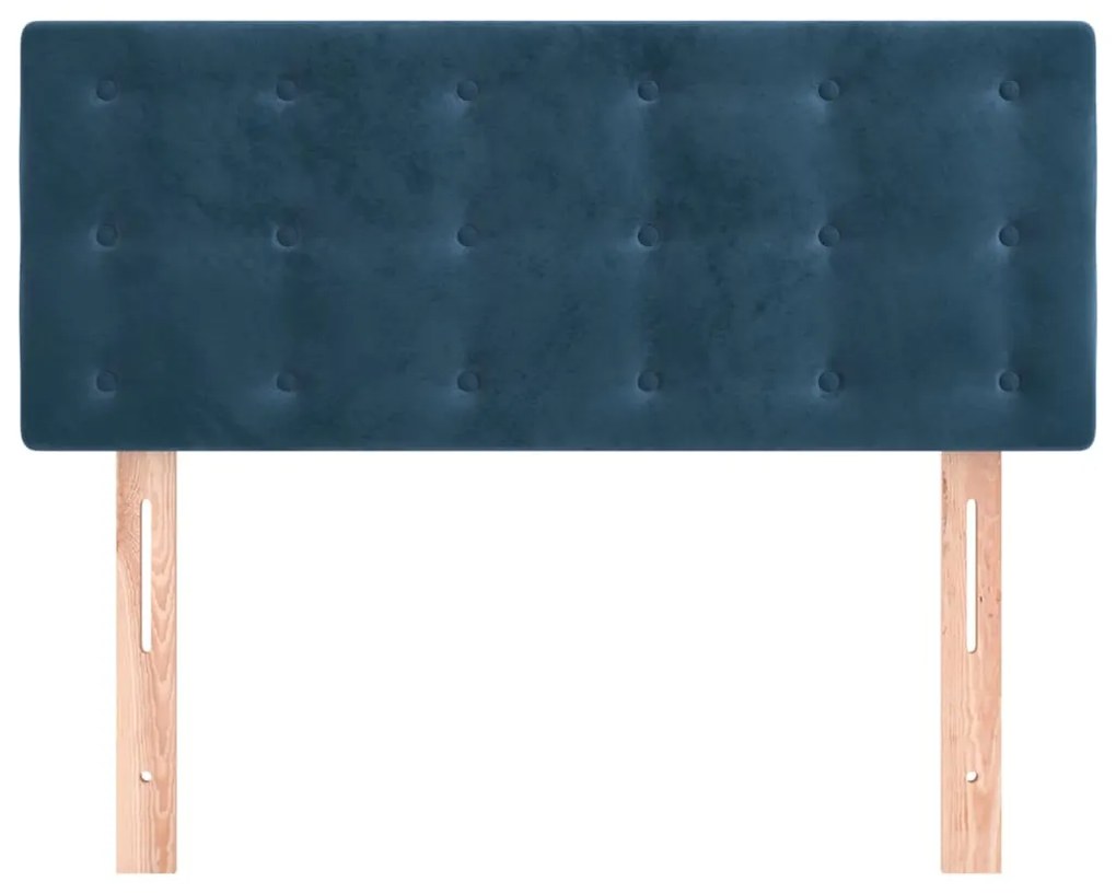 Testiera blu scuro 90x5x78/88 cm in tessuto