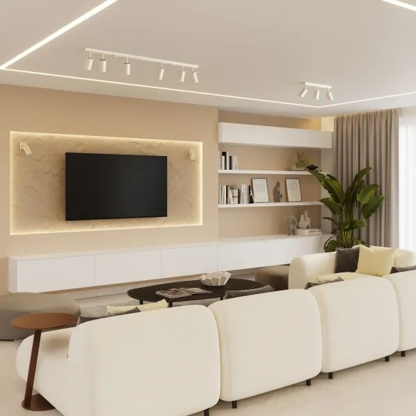 Sollux SL.1496 - Faretto RING 3xGU10/10W/230V color crema