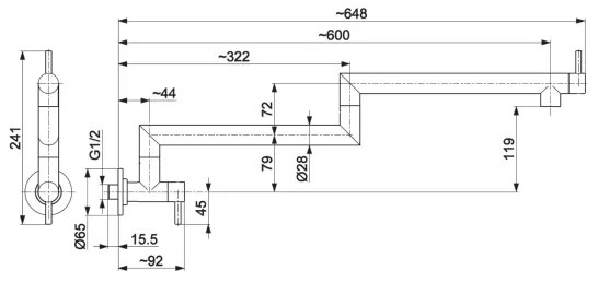 KFA Armatura 6623-030-81 - Miscelatore da cucina con snodo DUERO POT FILLER, nero opaco