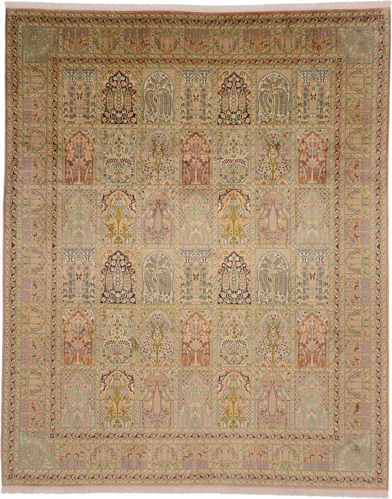 Cashmere Silk Tappeto orientale 310 x 250 (Indian) Annodato A Mano