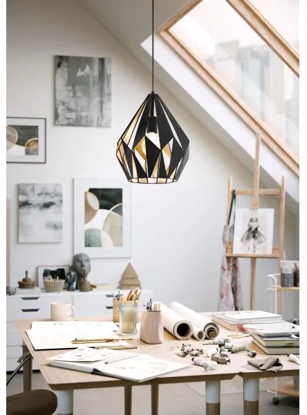 Eglo 49931 - Lampada a sospensione CARLTON 1 1xE27/60W/230V