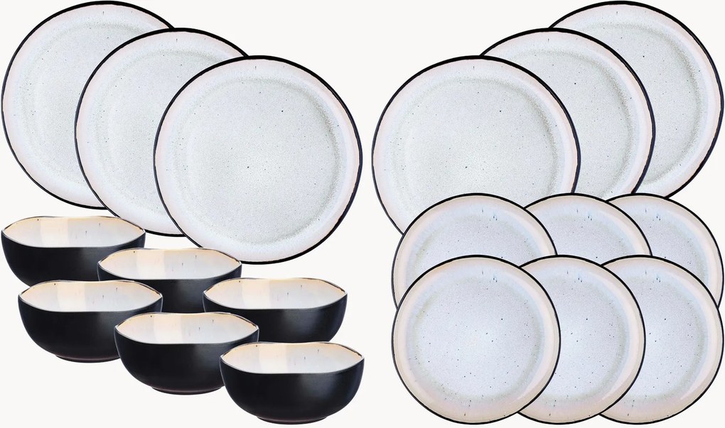 Servizio di piatti Iris, set da 18