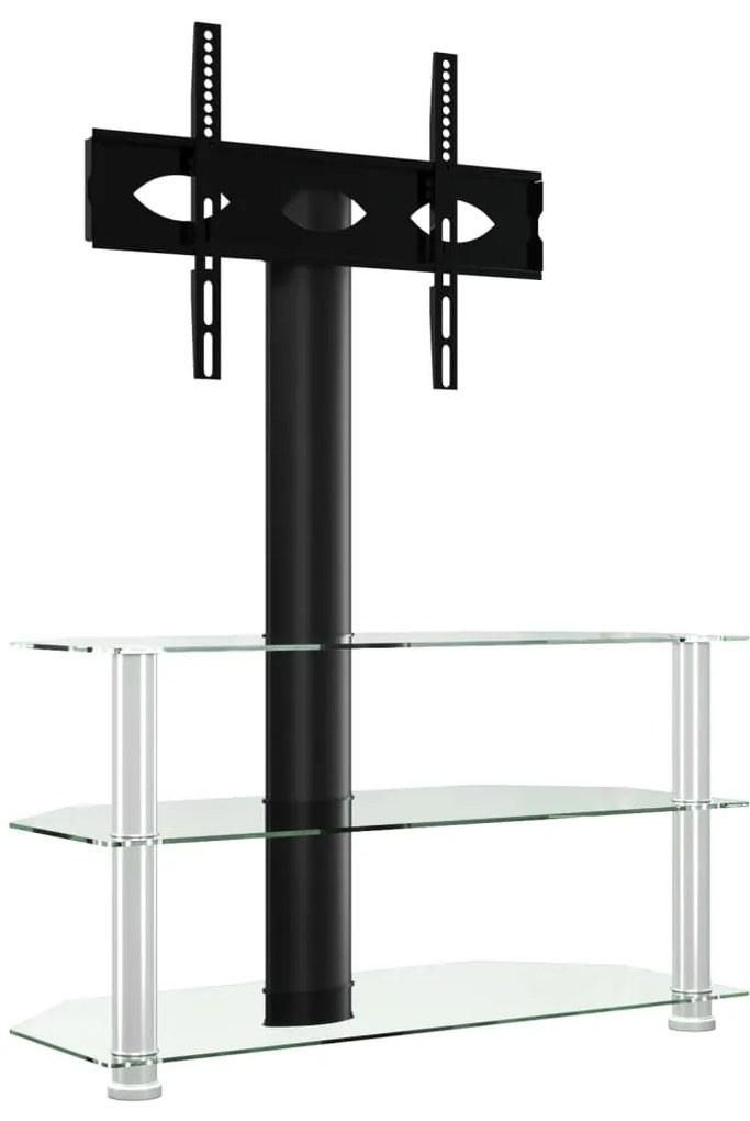 Supporto tv angolare 3 livelli per 32-70 pollici nero e argento