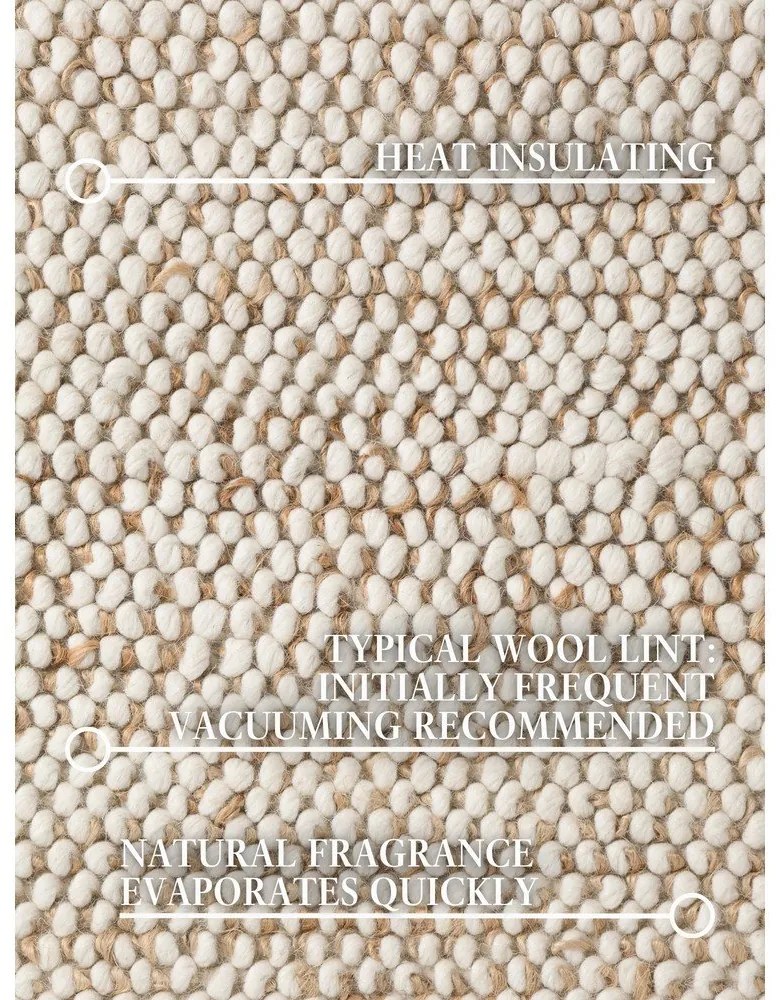 Tappeto beige tessuto a mano in misto lana 80x150 cm Peas - Villeroy&amp;Boch