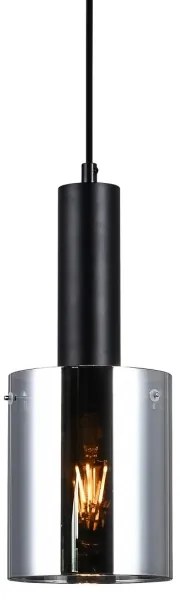 ITALUX PND-5581-1-BK+SG - Lampadario a sospensione con filo SARDO 1xE27/40W/230V nero