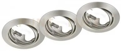 Jura kit 3 faretti da incasso rotondi orientabili acciaio d. 8,3cm ...