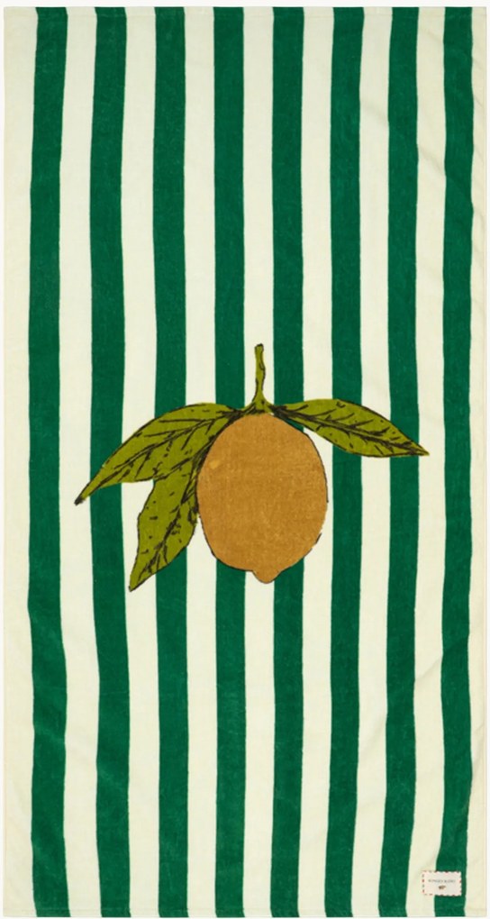 Telo mare per bambini in cotone biologico Antique Stripe