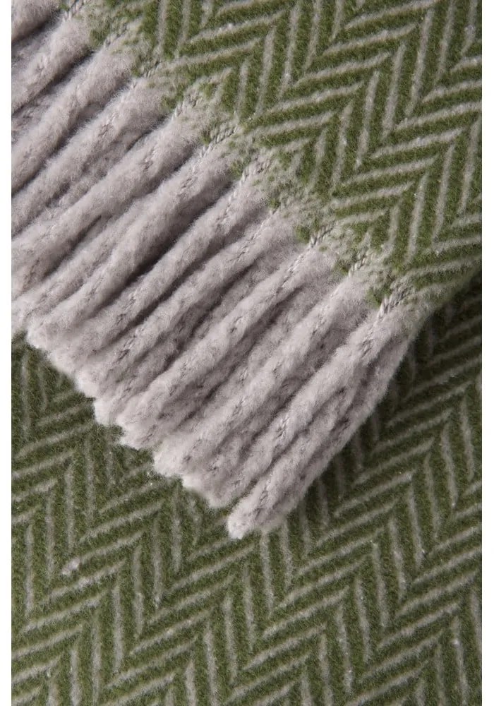 Plaid verde con contenuto di cotone , 140 x 180 cm Skyline - Euromant