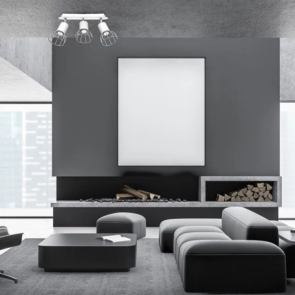 Faretto DANTE 3xGU10/25W/230V bianco/cromato lucido