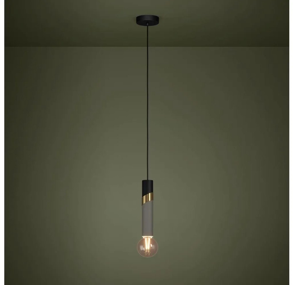 Eglo 39935 - Lampadario a sospensione con filo CEDRAL 1xE27/40W/230V nero/oro