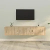 Set di Mobili Porta TV 4 pz Rovere Sonoma in Legno Multistratocod mxl 100750