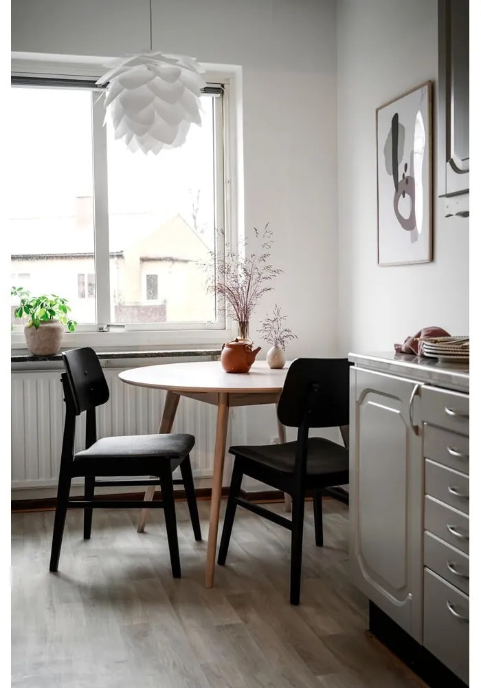 Tavolo da pranzo rotondo con piano in rovere 115x115 cm Yumi - Rowico