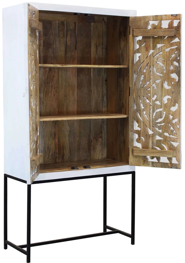 OHM - credenza con decoro 2 ante legno e ferro