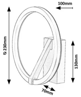Rabalux 71350 - Applique a parete LED RENARA, 8W, 230V, 3000K