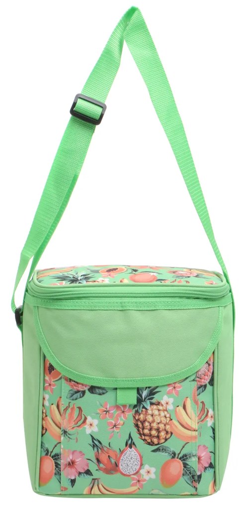 Borsa termica Tropical con tracolla, in poliestere, capacità 9 litri, da 23,5X26,5 cm