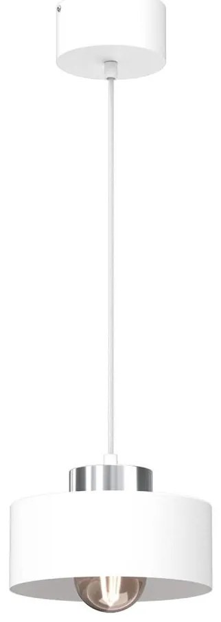 Lampadario a sospensione con filo MARTI 1xE27/15W/230V bianco/cromo