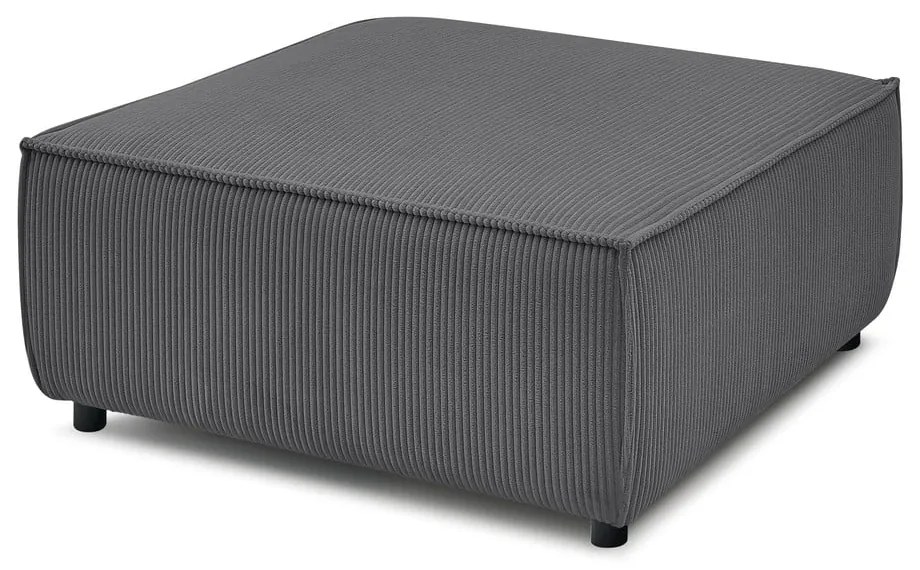 Pouf in velluto a coste grigio scuro Nihad modular - Bobochic Paris