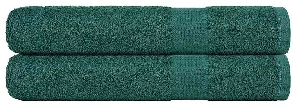 Asciugamani Per Sauna 2 Pz Verde 80x200cm 360g/m² 100% Cotone /