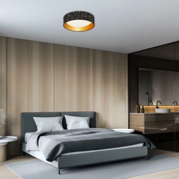 Brilo 3482-015 - Plafoniera LED MAILA STARRY LED/12W/230V nero/oro