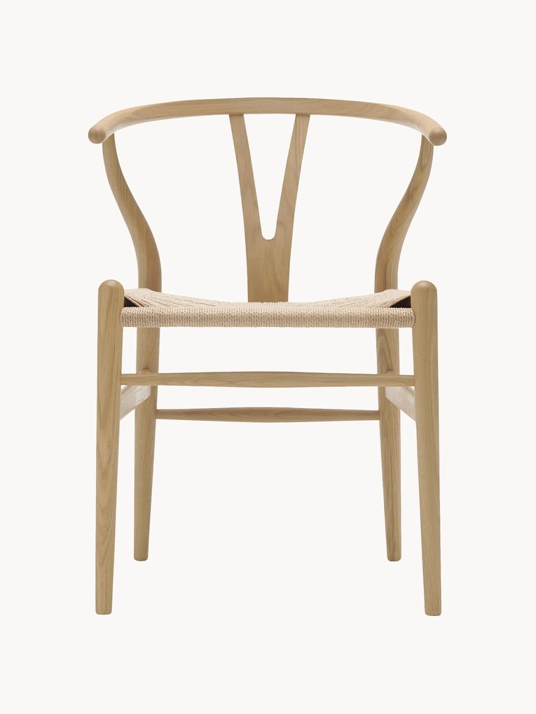 Sedia in legno con seduta intrecciata CH24 Wishbone Chair