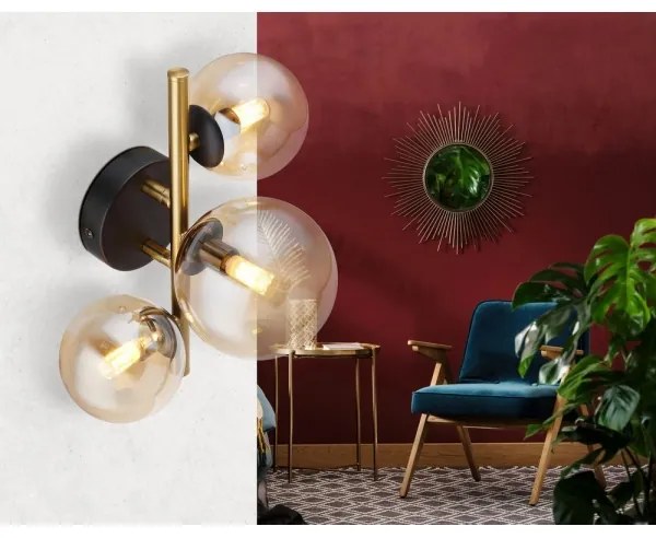 Globo 56135-3W - Lampadario a plafone LED RIHA 3xG9/3,5W/230V ottone