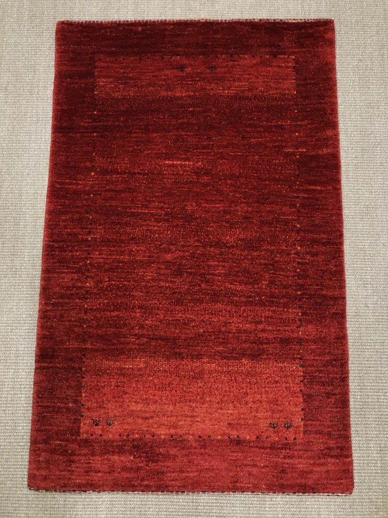 Loribaft Tappeto 80 x 120 Rosso (Iran) Annodato A Mano