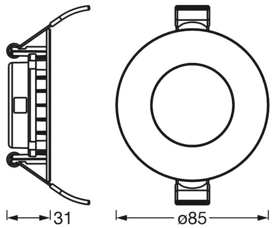 Osram - Faretto da incasso LED SLIM 4,5W/230V 3000K