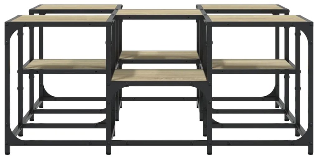 Tavolino da salotto rovere sonoma 91x91x40 cm legno multistrato