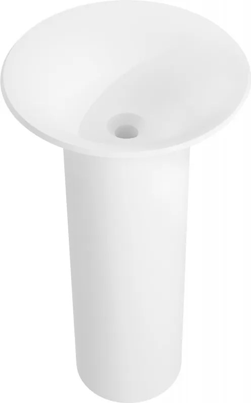 Mexen Leta lavabo autoportante in conglomerato 45 x 45 cm, bianco opaco - 26574500