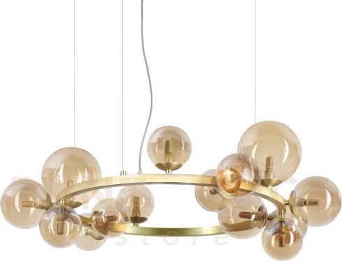 Perlage lampadario a sospensione 14 luci attacco g9 lampadine inclu...
