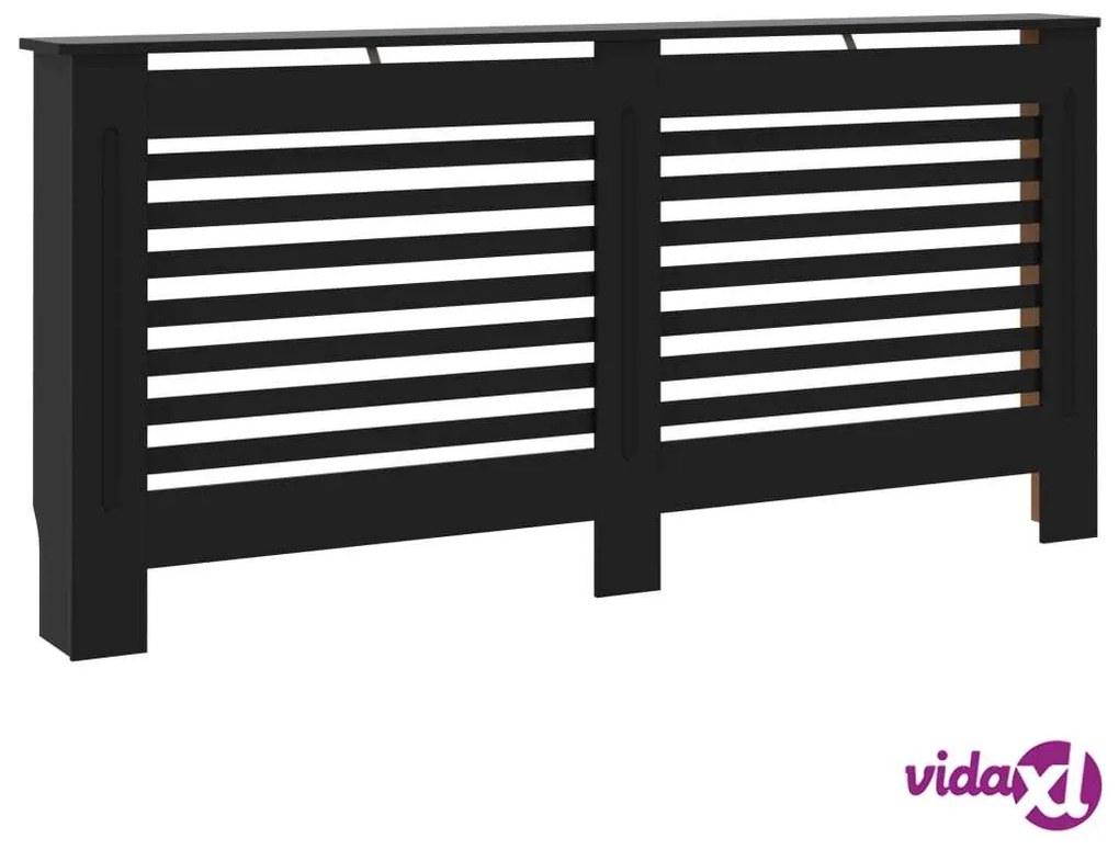 vidaXL Copertura per Radiatore Nera 172x19x81,5 cm in MDF