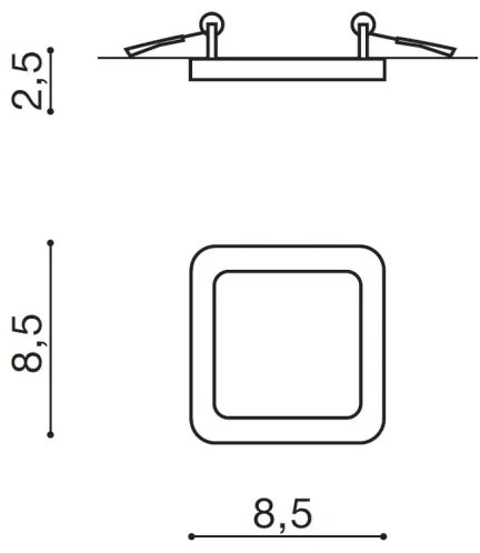 Azzardo AZ2833 - Lampada LED da incasso per bagni SLIM 1xLED/6W/230V IP44