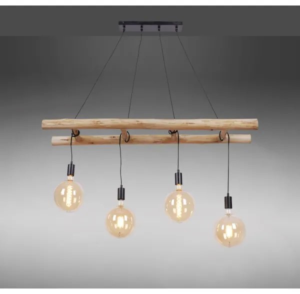 Leuchten Direkt 15025-18 - Lampadario a sospensione con filo EDGAR 4xE27/60W/230V