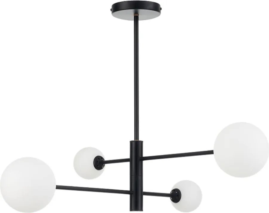 Lampadario su asta DORADO 4xG9/40W/230V nero