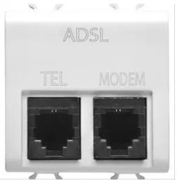 CONN. RJ11 DOPPIO CON FILTRO ADSL C