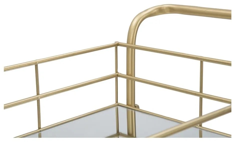 Carrello da portata a 3 piani con design Reo dorato Carrello - Mauro Ferretti