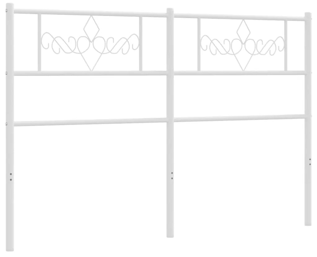 Testiera in metallo bianco 120 cm