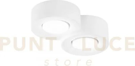 Plafoniera athen tonda bianca 2 luci attacco gx53 26xx20x6,3cm in g...