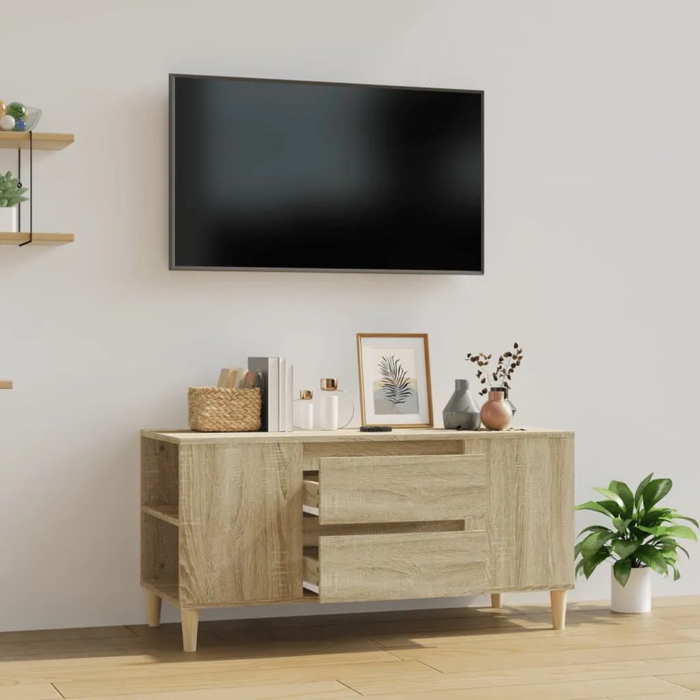 Mobile Porta Tv Rovere Sonoma 102x44,5x50 Cm Legno Multistrato /