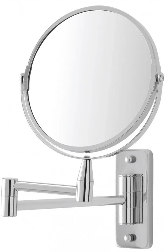 Specchio a Parete Orientabile Con Ingrandimento 1x-3x Feridras Cromo Lucido