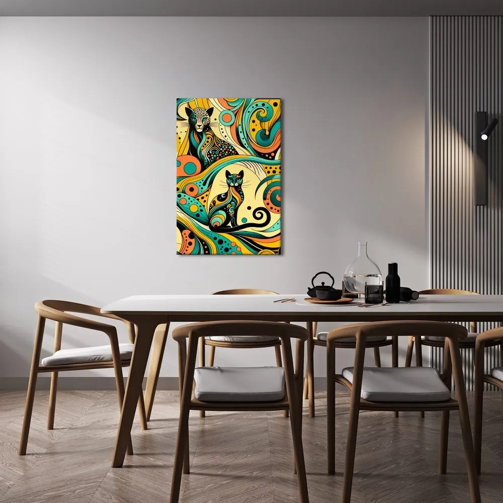 Quadro su tela – Gatti ornamentali