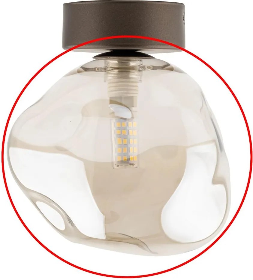 Vetro di ricambio per lampadario e applique LAVA E27, beige fumé