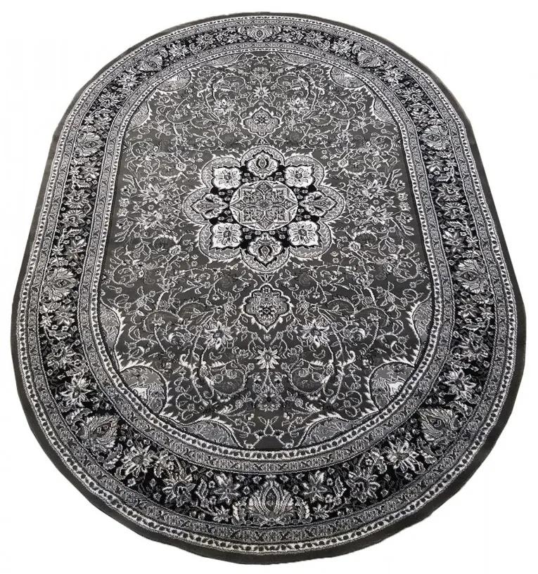 Tappeto ovale color grigio antico Larghezza: 200 cm | Lunghezza: 300 cm