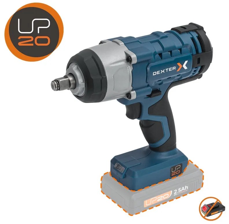 Avvitatore a impulsi a batteria DEXTER DX 20V-350 IW 20V, batteria non inclusa