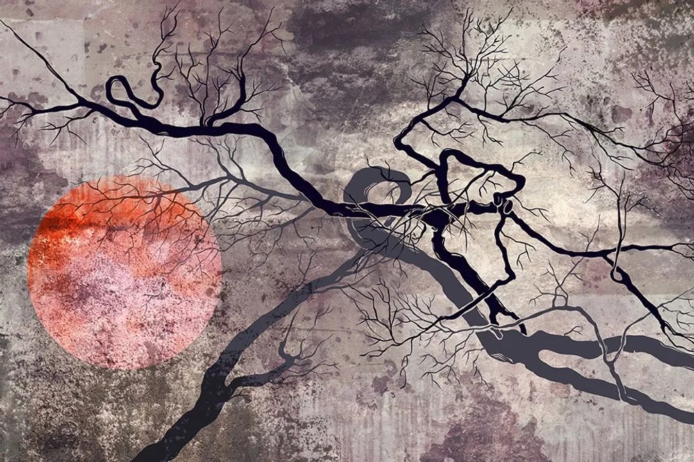 Carta da parati autoadesiva – Alberi surrealisti