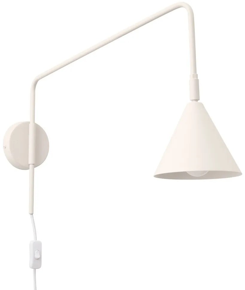 Lampada da parete color crema con alimentazione a corrente ø 14 cm Zylo – Sollux