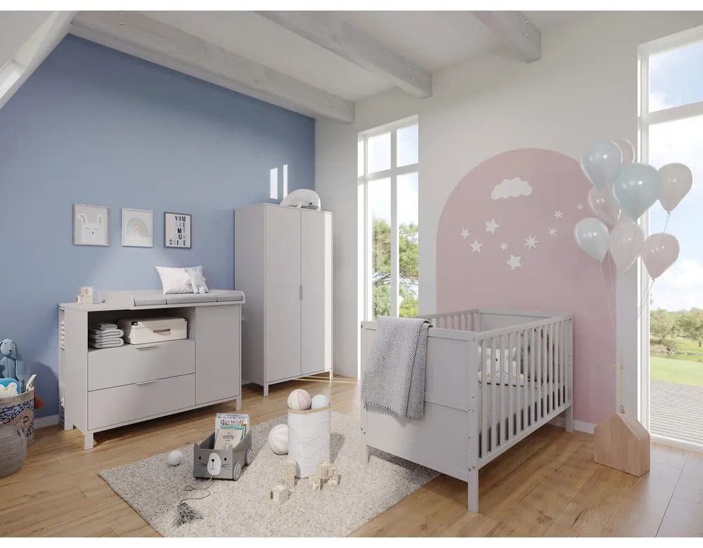 Cassettiera per bambini color crema con fasciatoio 115x102x77 cm Alkmaar – Germania