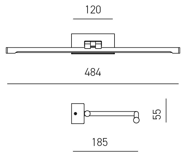 Applique Moderna Magis Metallo Bianco Opale Led 8W Luce Calda