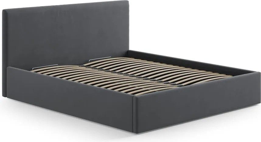 Testiera grigia in imbottito 190,5x100 cm Remo – Micadoni